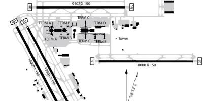 George Bush aeroportul internațional hartă