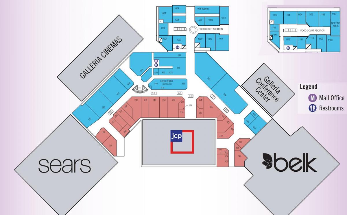 Galleria mall Houston hartă