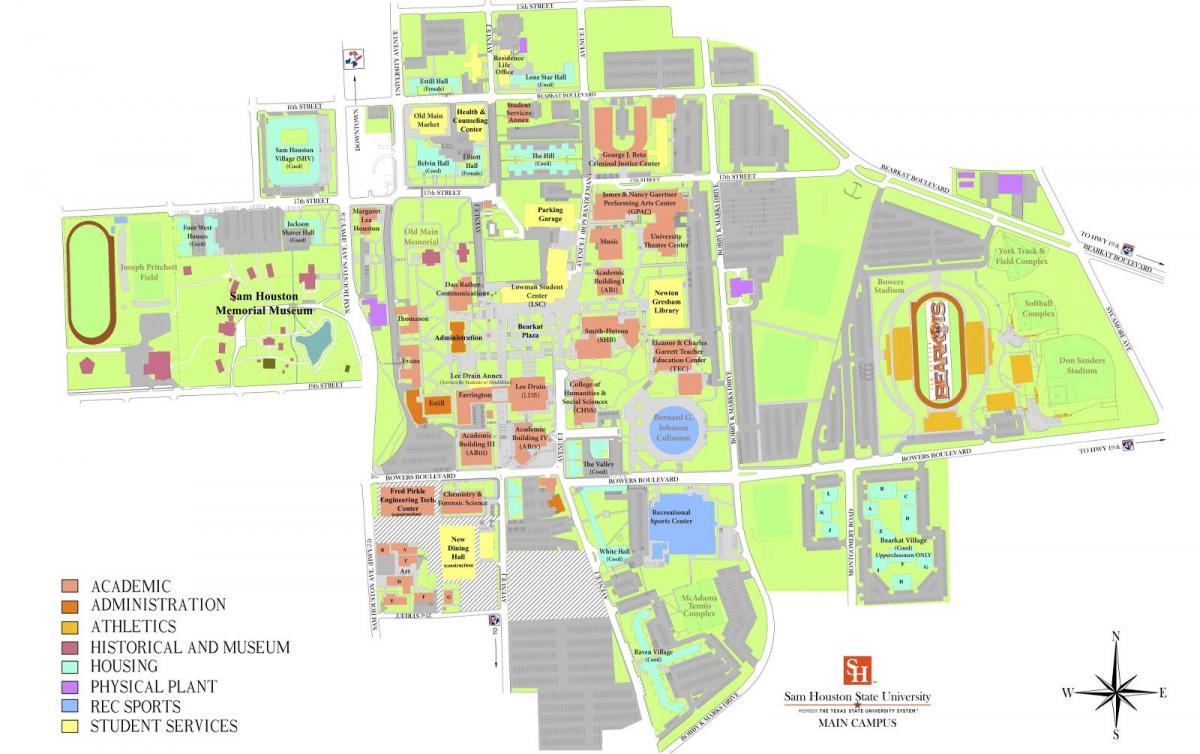 universitatea din Houston hartă