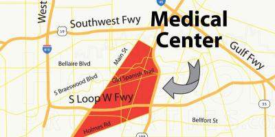Harta centrul medical Houston