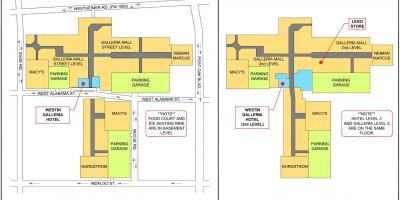 Houston Galleria mall hartă
