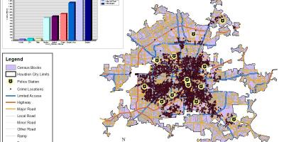 Houston rata criminalității hartă