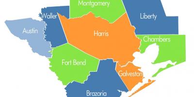 Harta județului din Houston