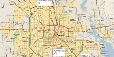 Harta Houston zona de metrou