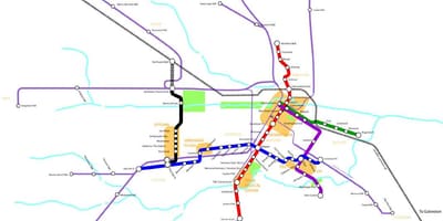 Metro rail Houston hartă