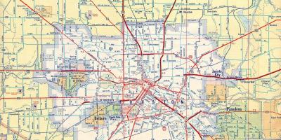 Rutiere hartă din Houston