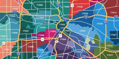 Harta Houston suburbii