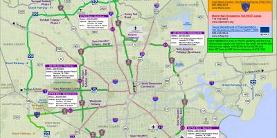 Harta Houston drumurile cu taxă