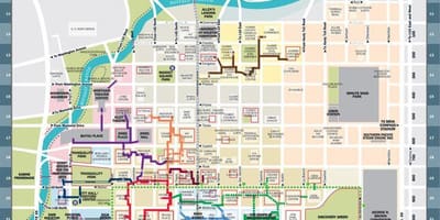 Centrul orașului Houston tunel hartă