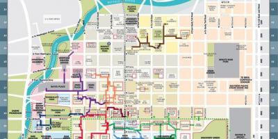 Centrul orașului Houston tunel hartă